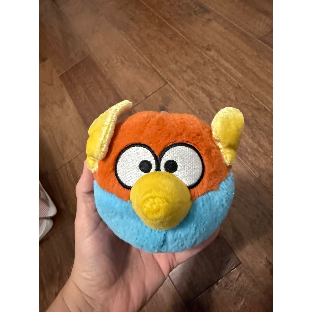 Angry Birds Space Lightning Bird Plush Orange Blue Stuffed Animal Toy